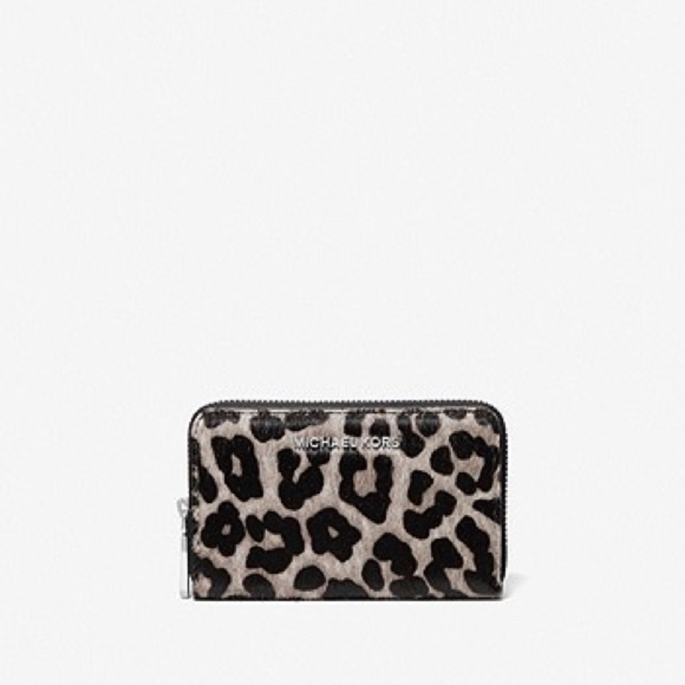 MICHAEL MICHAEL KORS Small Leopard Print Calf Hair Wallet